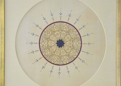 Rhythmus der Nacht, Köln 2021 Gouache und Gold auf Papier Aya Deniz, Tezhip Kunst