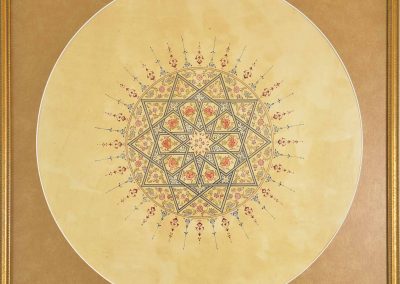 Rotblau, Köln 2021 Gouache auf Papier Aya Deniz, Tezhip Kunst