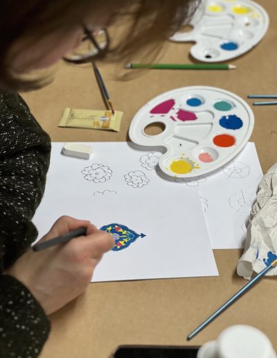 Teilnehmer im Tezhip Workshop bei Aya Deniz Tezhip Kunst